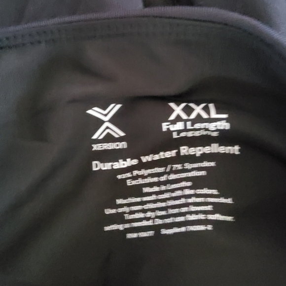 Xersion High Rise Fitted Full Length Warm Thermal Legging with Pockets XXL Black - Picture 9 of 11